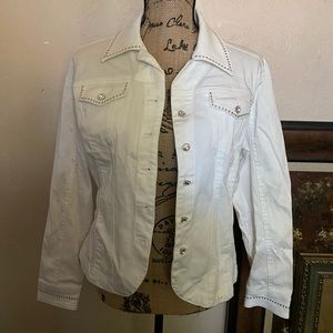 Christine Alexander White Rhinestone Jacket